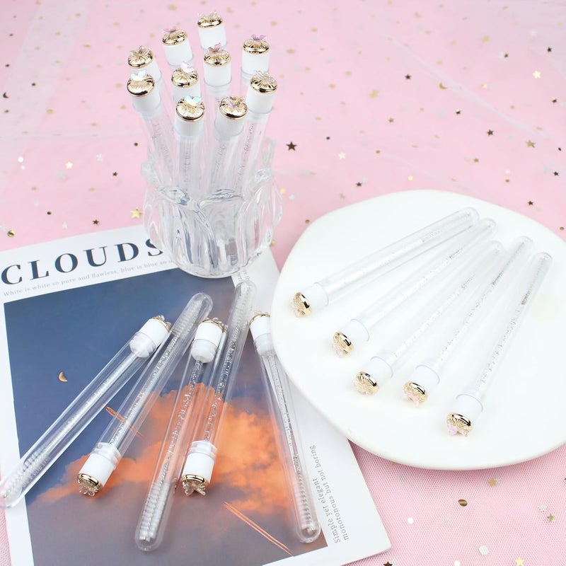 SenRocc 20 Sets Mascara Wand Tube Set Butterfly Mascara Brushes Eyelash Spoolies Brush Makeup Tool Applicator Eyelash Brush Tubes Makeup Brush (Butterfly-MIX) - Image 5